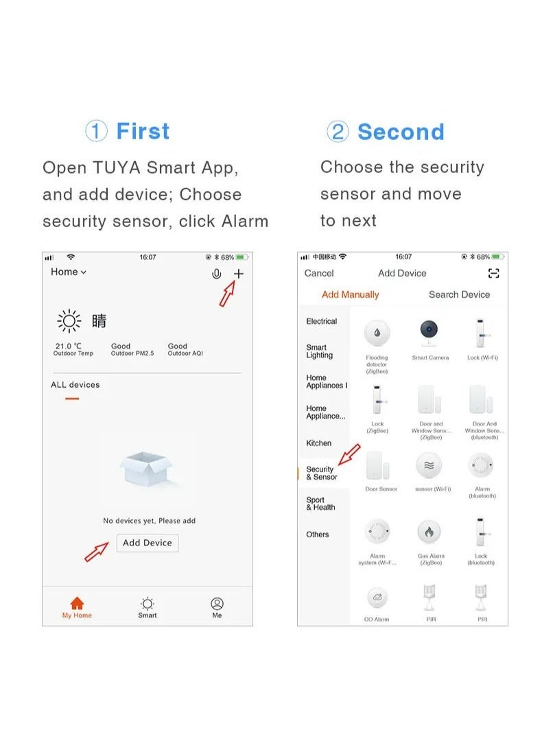 WiFi Smoke Detector with App Control, Remote Alarm and SMS Notification, 80dB Audible Alert, Ultra Low Power Maze Technology, Smart Smoke Alarm Detector Tuya APP - Image 3